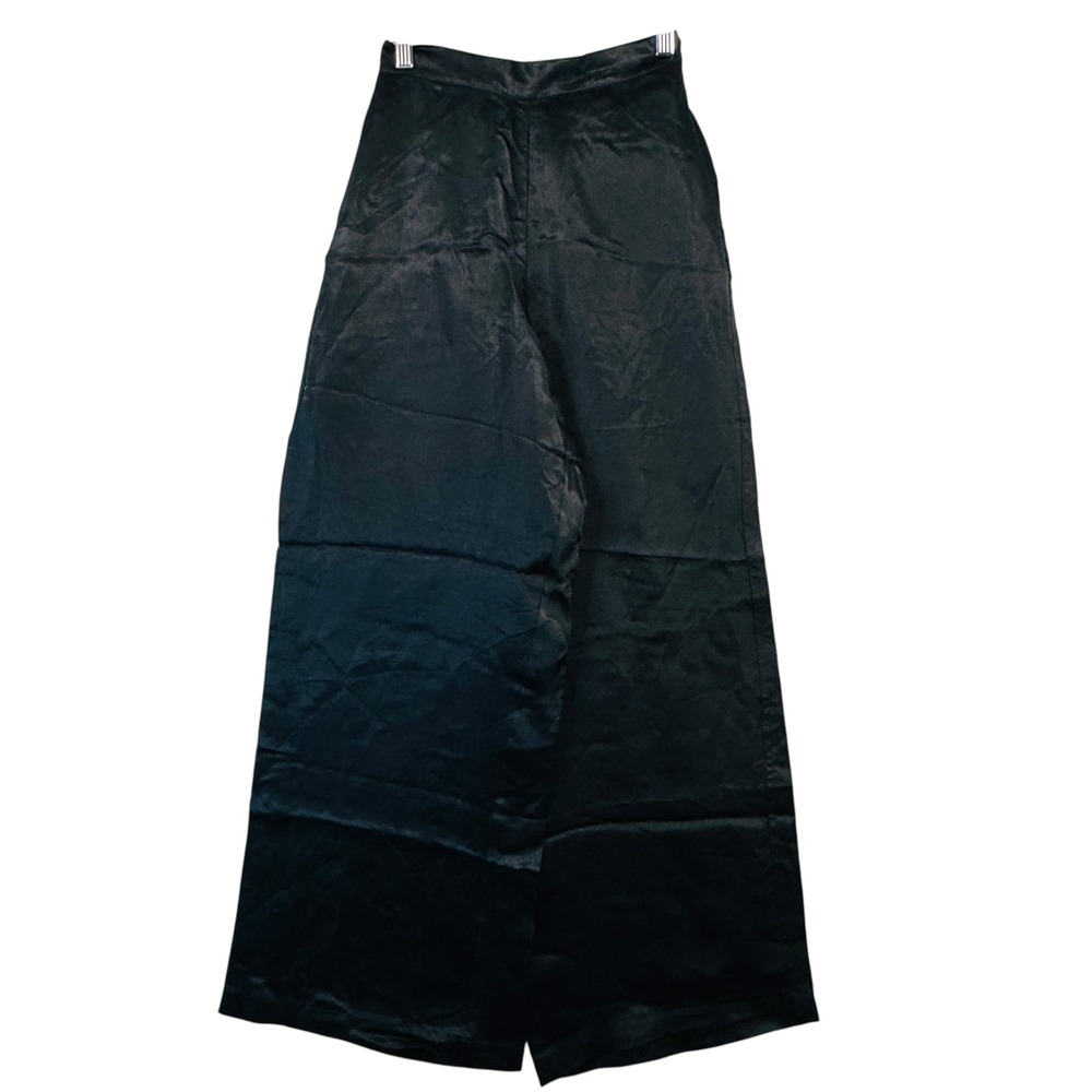 Athleta Calm Cool‎ Wide Leg Pants XXS Black Lounge Relaxed Fit Flowy Comfy Cupro